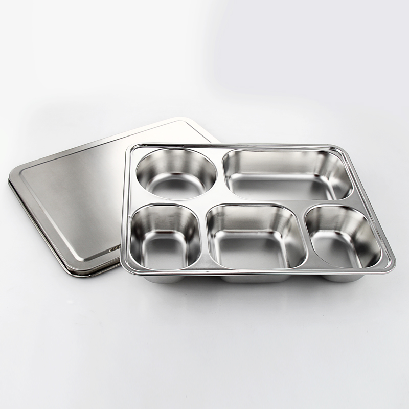 Argent 28.5*22.3*4.8cm Boîte à lunch hauteur 4cm
