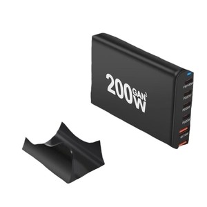 200W GaN Multi Port <b>Charger</b> 4C2A Desktop <b>Fast</b> Charging With Holder - Product Image 5