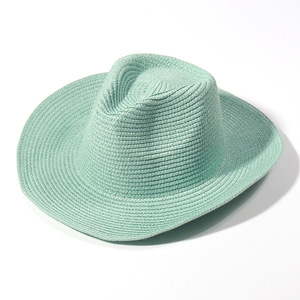 Nouveau chapeau de cowboy mexicain multicolore de mode d'été en vente en gros chapeau de paille extérieur de protection solaire chapeau de plage de voyage pour femmes hommes - Product Image 6