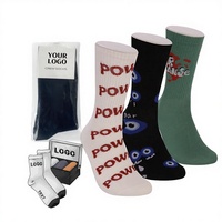 Chaussettes décontractées respirantes pour hommes avec logo et couleur personnalisés, mélange de coton, conception et maquette gratuites, emballage personnalisé