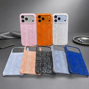 Coques de téléphone en cuir effet peau de serpent antichoc pour iPhone - Product Image 3