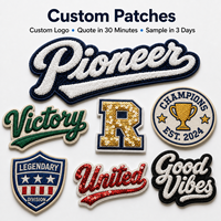 Patch brodé personnalisé en chenille 3D avec logo, sequins, lettres universitaires, fleurs, fait main, thermocollant ou à coudre pour vestes et vêtements