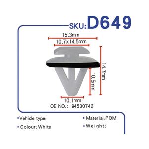<span class=keywords><strong>D649</strong></span> adapté aux Clips de rivets de fixation en nylon en gros à bas prix de porte de voiture - Product Image 1