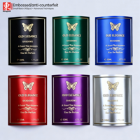 Parfum de luxe personnalisé premium emballage durable or étanche en aluminium étiquette adhésive autocollant impression UV sur bouteille de cosmétiques