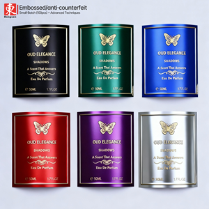 Custom profumo di lusso Premium Packaging durevole oro impermeabile in alluminio adesivo etichetta stampa UV su bottiglia di cosmetici - Product Image 2