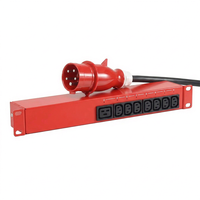 Commutateur intelligent triphasé 32A avec 36 prises C13 + 6 prises C19 et 6 disjoncteurs 16A pour serveurs IA et centres de données HPC