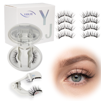 Cils magnétiques doux avec applicateur, pas besoin de colle, cils magnétiques à l'aspect naturel, réutilisables, faux cils doux pour les yeux