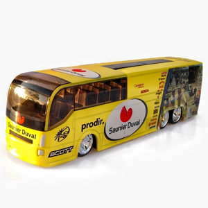BTOYS 1:50 Tour De France <span class=keywords><strong>Bus</strong></span> Diecast modelo español Eleven equipo aleación Metal coche de juguete para niños - Product Image 1