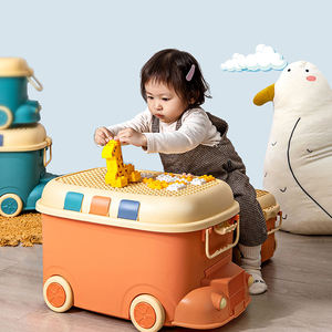 Boîte de rangement grande et adorable Henry Au Cat, boîte de rangement pour jouets d'enfants, boîte de rangement pour enfants avec poulie et couvercle - Product Image 1