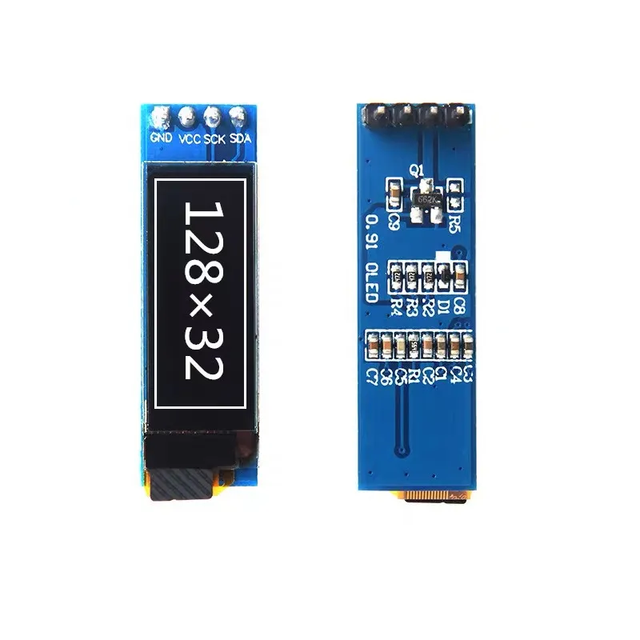 0.91 inch OLED module 0.91" white OLED 128X32 OLED LCD LED Display Module 0.91" IIC Communicate 4PIN