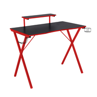 Meilleur bureau de jeu pour ordinateur avec surface en fibre de carbone, chaise de jeu avec table pour PC, noir
