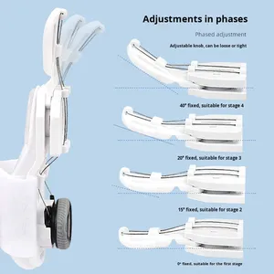 Dispositif orthopédique pour <span class=keywords><strong>hallux</strong></span> <span class=keywords><strong>valgus</strong></span>, séparateur d'orteils pour la prométabolie et l'entrecroisement des doigts, en ABS, nylon et coussinet en silicone, avec bouton de réglage - Product Image 3