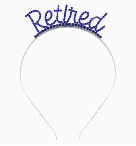 Diadema de Moda DAMAI con Letras de Retiro y Pedrería, Accesorio para el Cabello con Temática de Retiro para Mujeres, Decoración para Fiestas, Adorno para el Cabello - Product Image 6