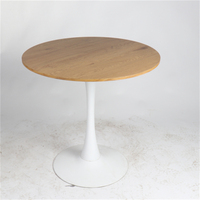 Meubles de restaurant à domicile de haute qualité Table à manger ronde tulipe MDF Table à manger noire