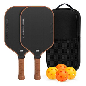 Raquette de pickleball pour enfants en fibre de carbone avec noyau en nid d'abeille de 16 mm d'épaisseur, ensemble complet, approuvée aux États-Unis pour l'extérieur - Product Image 1