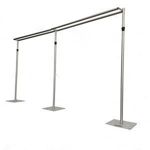 Kit de tubería y cortina de barra cruzada doble de 10x20 pies, soporte de fondo ajustable de alta resistencia, soporte de fondo, decoración de boda, tubería y cortina - Product Image 1
