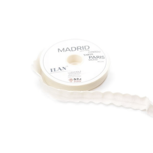 Nastro in tessuto bianco intrecciato da 4,0 cm x 91 m per cinture, Madrid, Parigi, Londra, Tokyo, Milano - Product Image 1