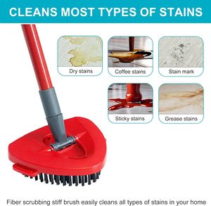 Para <span class=keywords><strong>Vileda</strong></span> 360 EasyWring: Cabezal de microfibra para fregona giratoria, repuesto para fregona giratoria 360 EasyWring, mango de escoba de 4 secciones con rosca USA/Euro - Product Image 6