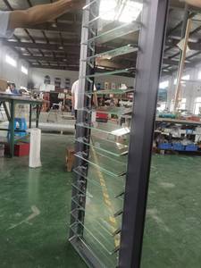 Cadre en alliage d'aluminium, fenêtre à persiennes en verre extérieure, lames de persiennes à ouverture horizontale, design moderne, ventilation automatique et manuelle - Product Image 6