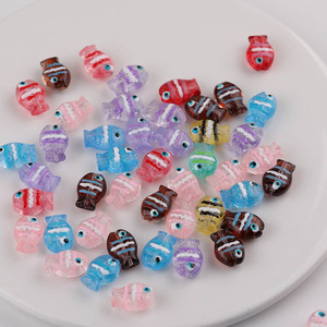 Hand Painted Tropical Fish Glass <b>Beads</b> Lampwork <b>Loose</b> <b>Beads</b> For Jewelry Making DIY Accessories Shape Fish Origin Yiwu - Product Image 1