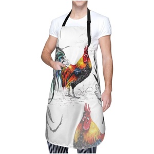 100% Cotton Spandex Cooking <b>Apron</b> for Women Men Pockets Icons Wheat Bread Oxford Cloth <b>Kitchen</b> <b>Apron</b> Adjustable Neck Radiation - Product Image 4