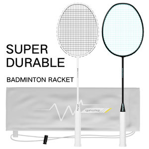 <span class=keywords><strong>Raquette</strong></span> de <span class=keywords><strong>badminton</strong></span> WAVAW authentique 4U en fibre de carbone intégrale, type défensif, pour amateur junior, <span class=keywords><strong>petite</strong></span> taille, noire, avec grip en PU durable - Product Image 5