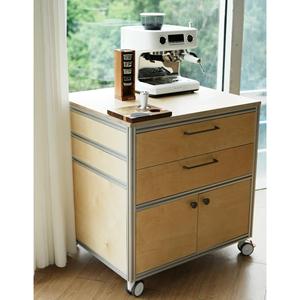 Armoires <span class=keywords><strong>à</strong></span> tiroirs mobiles pour salon, rangement pour dossiers et couverts, armoires de présentation modernes en aluminium, 4 tiroirs, meubles de maison durables - Product Image 4