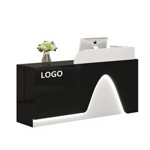 LE 2025 New Best Selling Custom Reception <b>Desk</b> Beauty Salon Counter <b>Small</b> Reception Table Nail Salon Circular Reception <b>Desk</b> - Product Image 1