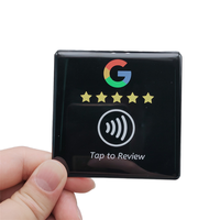 Tag Epoxy Menu Ulasan Google NFC Kode QR 80*80mm yang Dapat Diprogram 213 Kartu Pintar