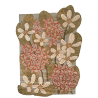 Premium-Qualität Brauner Moderner Abstrakter Blumenmuster Handgetufteter Seide/Wolle Teppich Umweltfreundlich Geschnittener Flor Dick Gepolstert Rutschfest