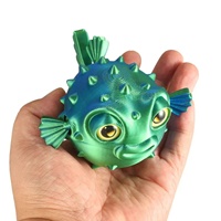 Figurine de poisson en plastique imperméable à assembler soi-même, personnalisable, mignonne, animal aquatique flottant, jouet imprimé en 3D