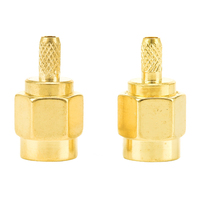 Conector SMA Macho, Adaptador de Cable Coaxial RF, Recto y en Ángulo Recto para RG174, RG316, RG58, LMR240, LMR400, Antena
