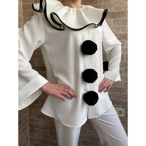 Halloween Cosplay ropa blanco negro <span class=keywords><strong>Pennywise</strong></span> disfraz Pierrot Collar payaso disfraz Pierrot disfraz - Product Image 3