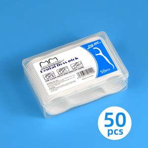 Vente en gros AJ B-06 30/50/100 pièces Cure-dents jetables à la menthe en PE pour orthodontie, fil dentaire résistant en boîte pour le nettoyage des dents ISO CE - Product Image 2