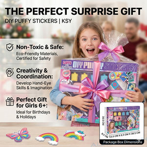 Kit de Manualidades AiJH con Pegatinas 3D para Niños, Crea Más de 60 Pegatinas y Dijes, Regalos de Arte y Manualidades para Niñas de 6 Años en Adelante - Product Image 3