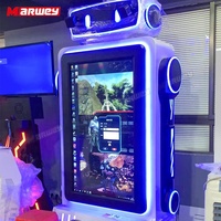 Equipos de Parque de Atracciones Autoservicio Pantalla de 55 pulgadas Máquina Vr de pie Simulador de juegos de disparos de realidad virtual inmersiva