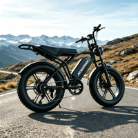 Vélo électrique V8 H9 Ebike Retro Fat Bike avec moteur et pneus larges, équipé d'un phare LED avant pour les sports de plein air