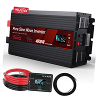Convertisseur de courant Tianmo 4000W Onduleur à onde sinusoïdale pure 12V 24V DC vers 110V 220V AC pour camping-car, camion, bateau, camping, hors réseau, solaire