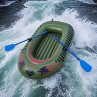 Bote Inflable de PVC Ecológico, Resistente al Desgaste y Reforzado, Kayak para 2 Personas, Balsa para Pesca y Deportes Acuáticos para Uso en Exteriores