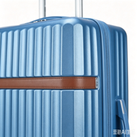 Ensemble de 3 valises trolley rigides classiques bleu clair en ABS avec serrure à combinaison, idéales pour les voyages en extérieur et faciles à transporter à l'aéroport