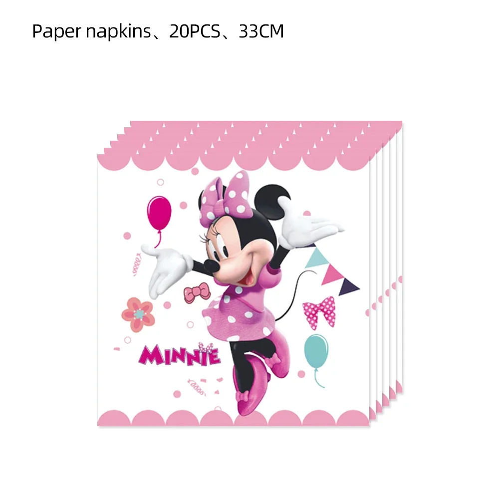 Serviette en papier rose-20pcs