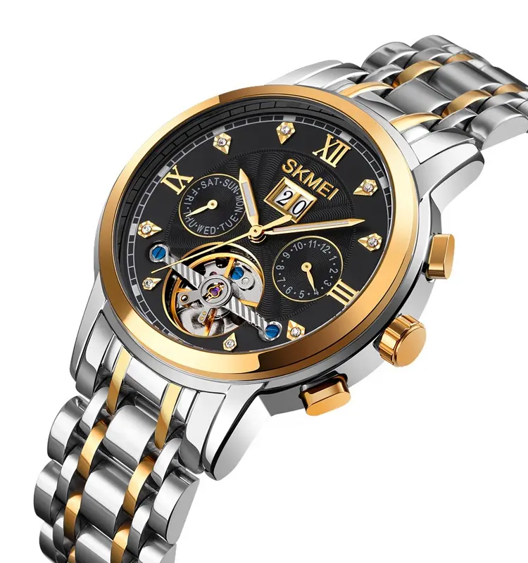Skmei M029 wristwatch men Fashion Man Mechanical Watch Calendar Week Glass Waterproof Watch