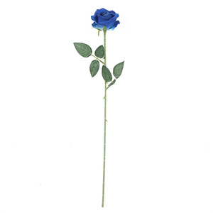 Rose artificielle en velours épineux à tige unique, fil de fer, décoration de mariage, décoration de la maison, décoration murale pour la Saint-Valentin - Product Image 5