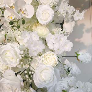 Accesorios para Bodas, Decoración de Fondo para Escenario con Forma de Corazón, Adornos de Tela con Flores Artificiales de Seda, Rosas - Product Image 6