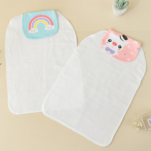 Serviettes absorbantes en coton personnalisées pour bébé, serviettes en gaze anti-transpiration pour bébé, serviettes de dos en coton à séchage rapide pour la <span class=keywords><strong>maternelle</strong></span>. - Product Image 5