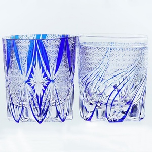 <span class=keywords><strong>Verres</strong></span> à whisky de style japonais Edo Kiriko, coupés à la main, <span class=keywords><strong>verres</strong></span> à whisky à l'ancienne avec gravure de cylindre en cristal coloré - Product Image 2