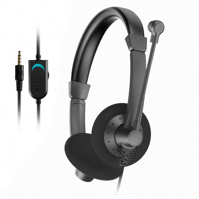 2025 Factory Wired Stereo Telephone Headsets for Mobile Phone Call Center USB 3.5mm Plug Binaural Microphone IPX-5 Waterproof