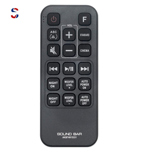 Sound Bar Remote Control AKB74815311 Plastic AAA Battery Replacement for LAS260B/LAS160B/LAC553B/LAS453/LAS453B