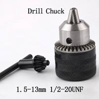 Mandrin à clé ANDUUK 1,5-13 mm 3/8-24UNF pour perceuse manuelle avec embout de perçage fileté, qualité industrielle