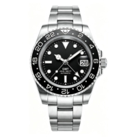 Montre mécanique automatique de luxe pour homme, mouvement GMT NH34, étanche 20 ATM, acier inoxydable, montre-bracelet pour homme